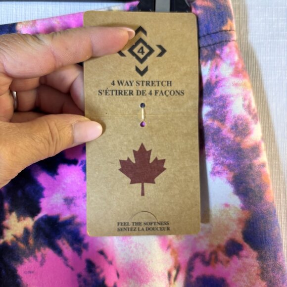 Tie-Dye Just Cozy XL Tall 4-Way Stretch Leggings Soft Comfortable Elastic Waist - Picture 3 of 10